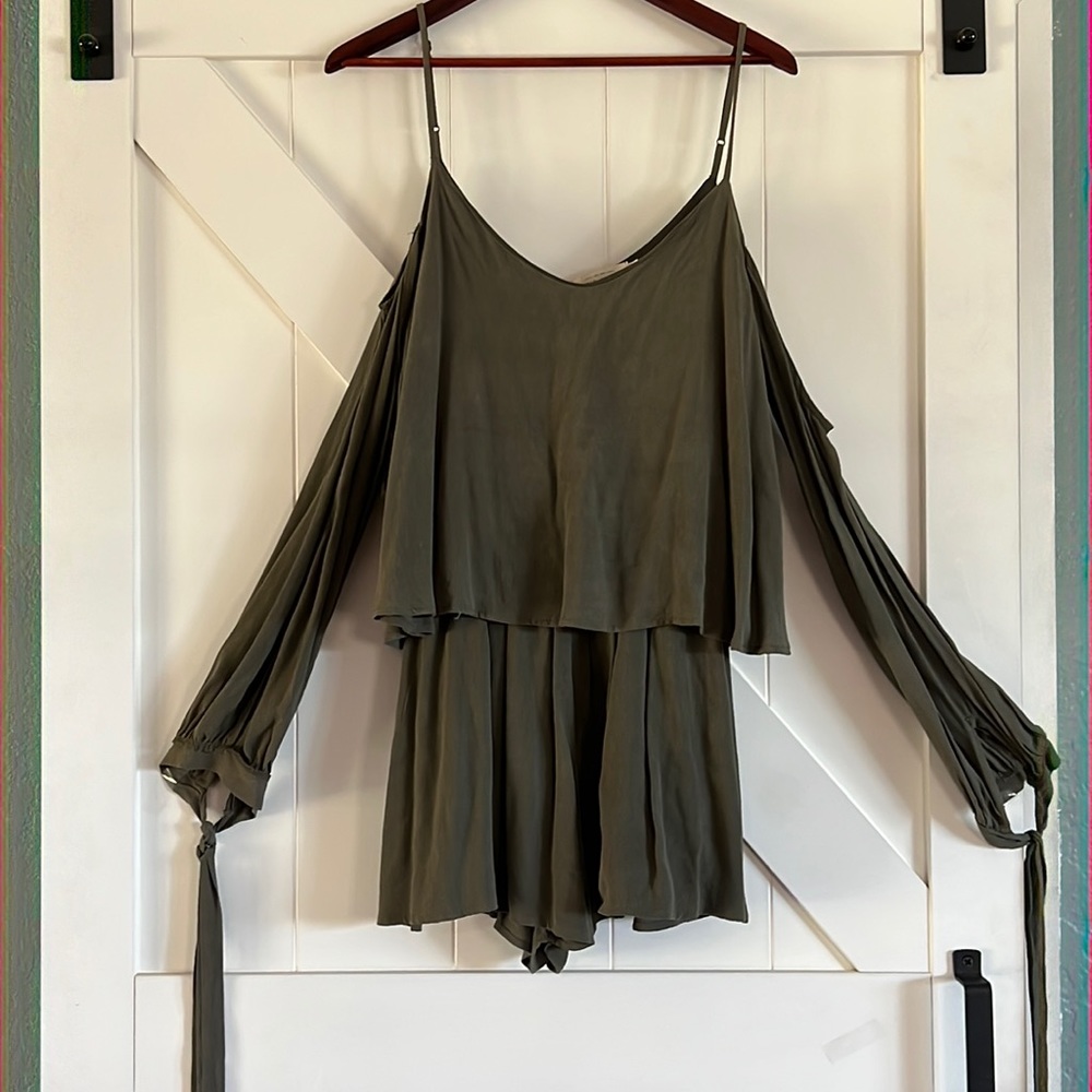 Olive green romper size medium